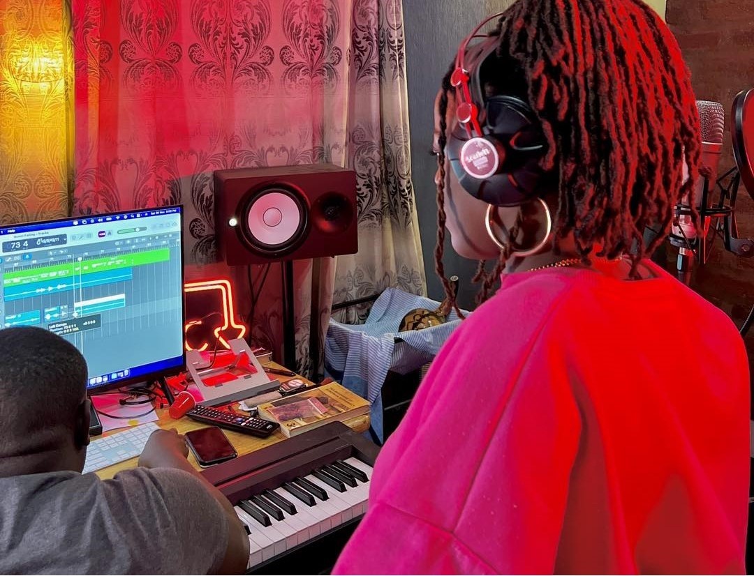 Modern recording studio interior